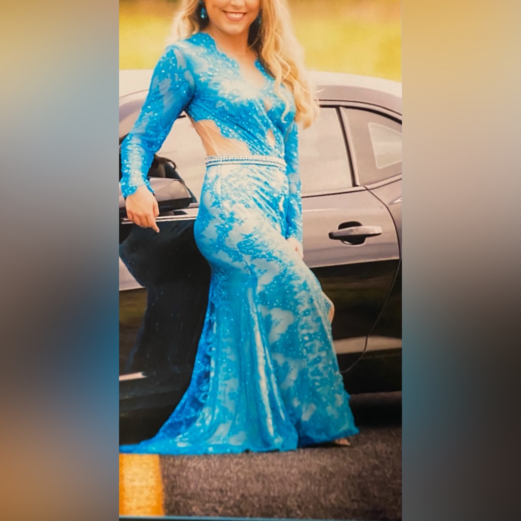 Angela & Alison Size 10 In Turquoise Blue